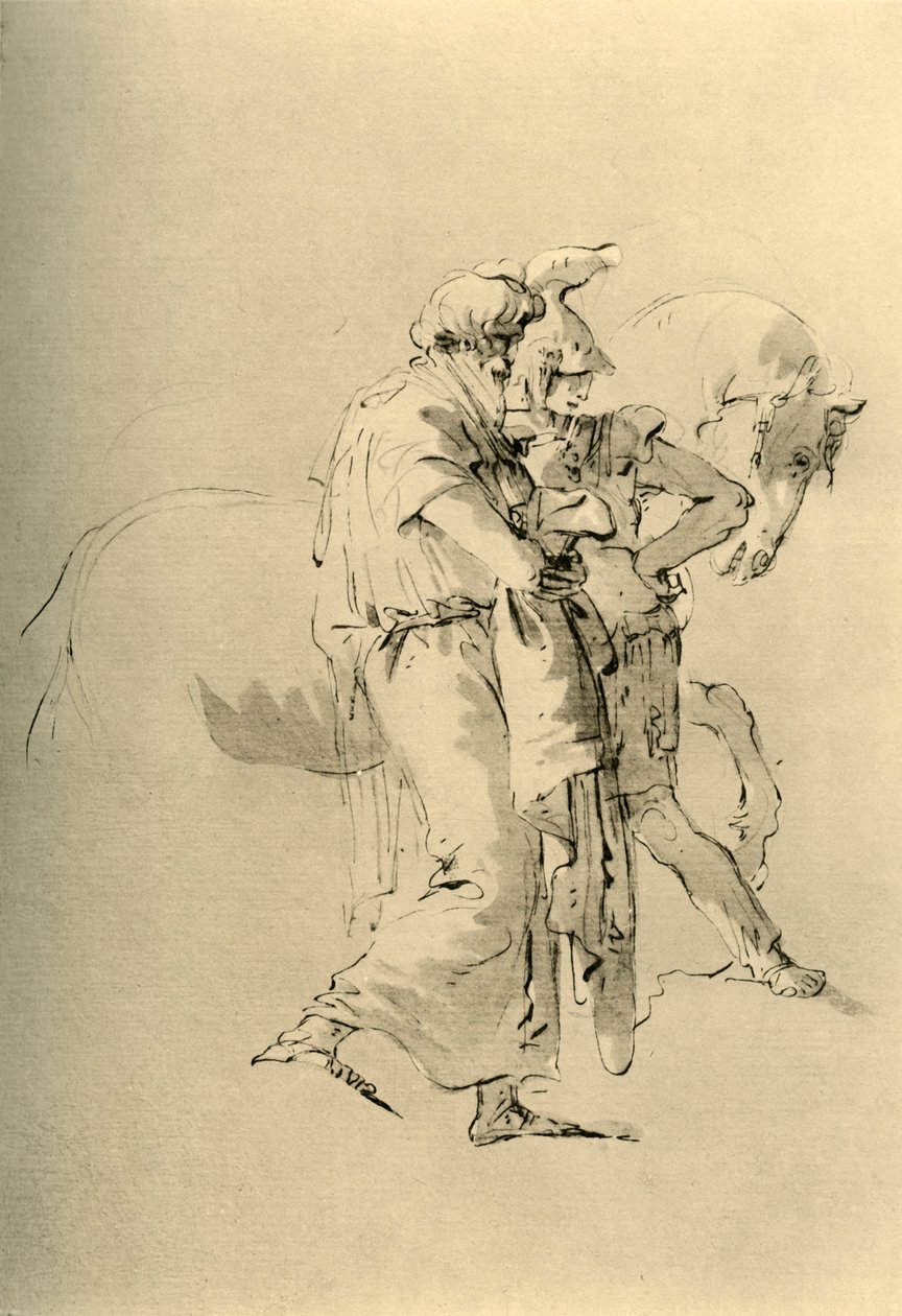老人与青年兵，18世纪中叶，1928年 作者 乔凡尼·巴蒂斯塔·提埃波罗