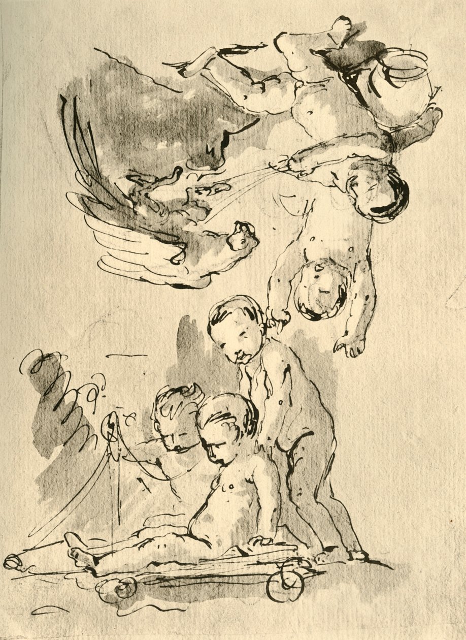 玩丘比特，c1757，1928年 作者 乔凡尼·巴蒂斯塔·提埃波罗