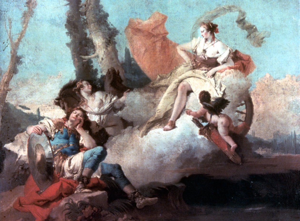 里纳尔多（Rinaldo）着迷于Armida 1742-1745 作者 乔凡尼·巴蒂斯塔·提埃波罗