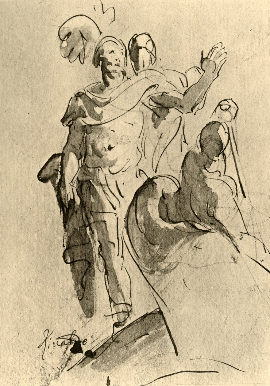 里纳尔多或埃涅阿斯，1757年，1928年 作者 乔凡尼·巴蒂斯塔·提埃波罗