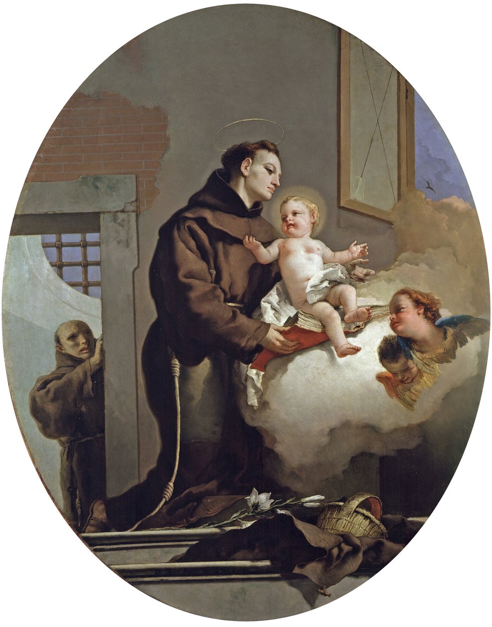 帕多瓦的圣安东尼与婴儿耶稣，1767-69 作者 乔凡尼·巴蒂斯塔·提埃波罗