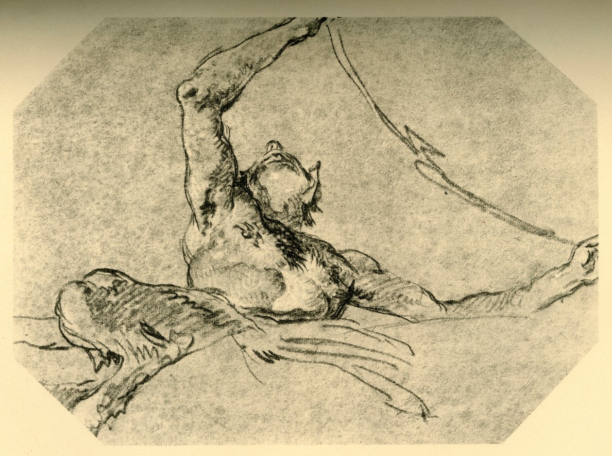 萨特（Satyr）举着花彩，c1761，1928年 作者 乔凡尼·巴蒂斯塔·提埃波罗