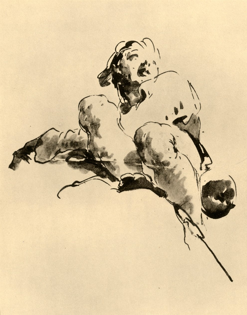 蹲青年，18世纪中叶，1928年 作者 乔凡尼·巴蒂斯塔·提埃波罗
