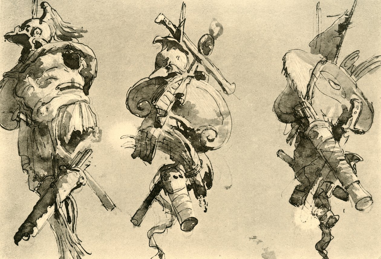 18世纪中叶，三座奖杯，1928年 作者 乔凡尼·巴蒂斯塔·提埃波罗