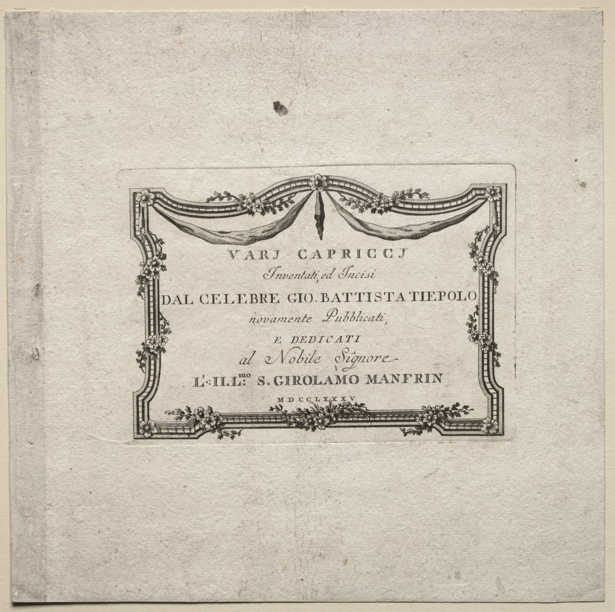 各种随想曲，1785年。 作者 乔凡尼·巴蒂斯塔·提埃波罗