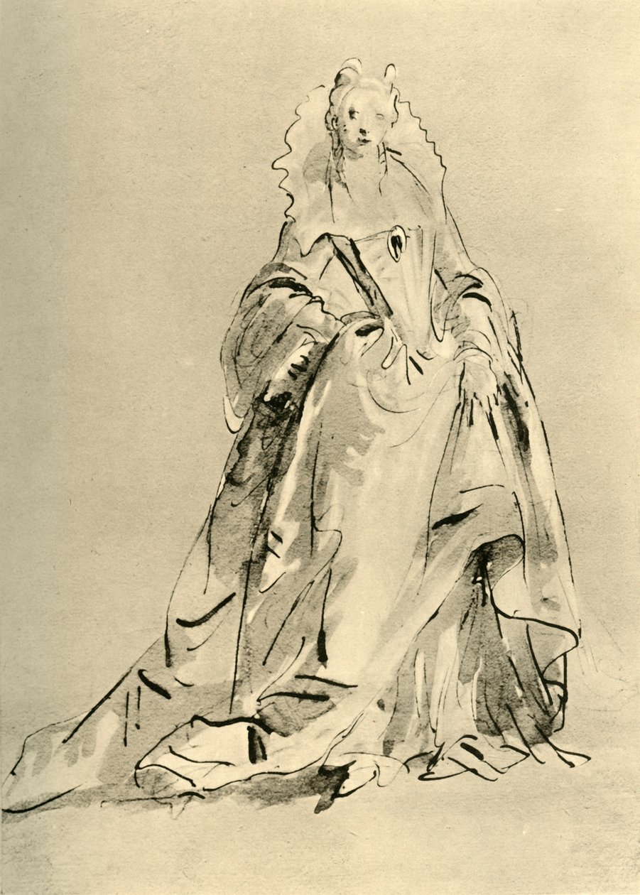 年轻的女士，1928年中叶 作者 乔凡尼·巴蒂斯塔·提埃波罗