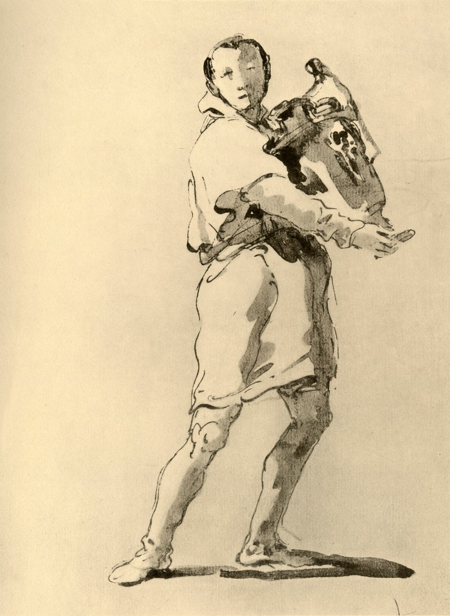 带油罐的青年，18世纪中叶，1928年 作者 乔凡尼·巴蒂斯塔·提埃波罗