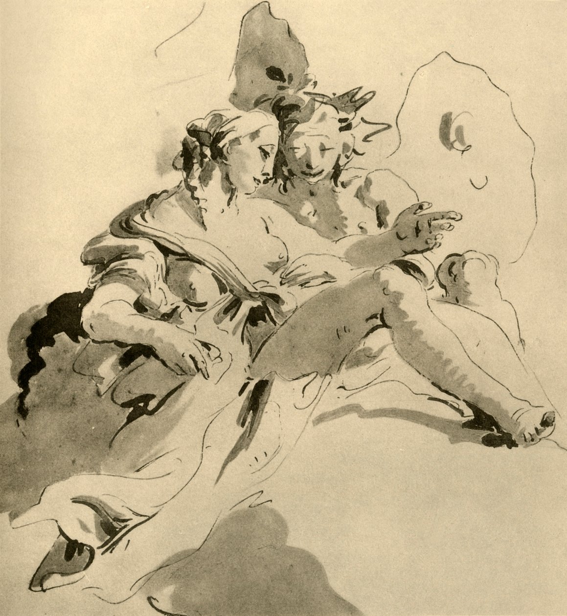 西风和植物群，18世纪中叶，1928年 作者 乔凡尼·巴蒂斯塔·提埃波罗