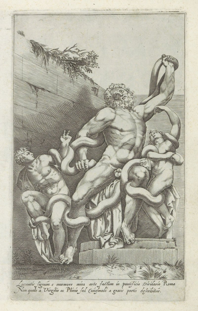 Laocoöngroep
Lacoontis signum e marmore mirae arte factum (...) （物品标题）
罗马的古代雕塑（系列名称）
Antiquarum statuarum urbis Romae quae in publicis locis visuntur icones（系列标题） 作者 乔瓦尼·巴蒂斯塔·德卡瓦列里