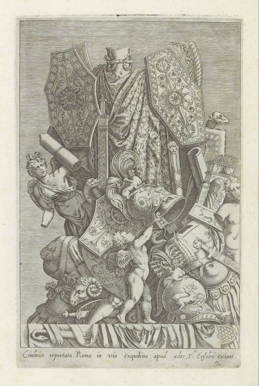 雕刻和雕塑作品集
Cimbrico reportata Romae in via exquilina apud (...) （物品标题）
罗马的古代雕塑（系列标题）
Antiquarum statuarum urbis Romae quae in publicis locis visuntur icones（系列标题） 作者 乔瓦尼·巴蒂斯塔·德卡瓦列里