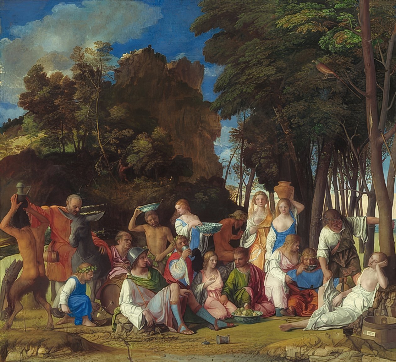 众神的盛宴。 1514-29 作者 乔凡尼·贝里尼（Giovanni Bellini）