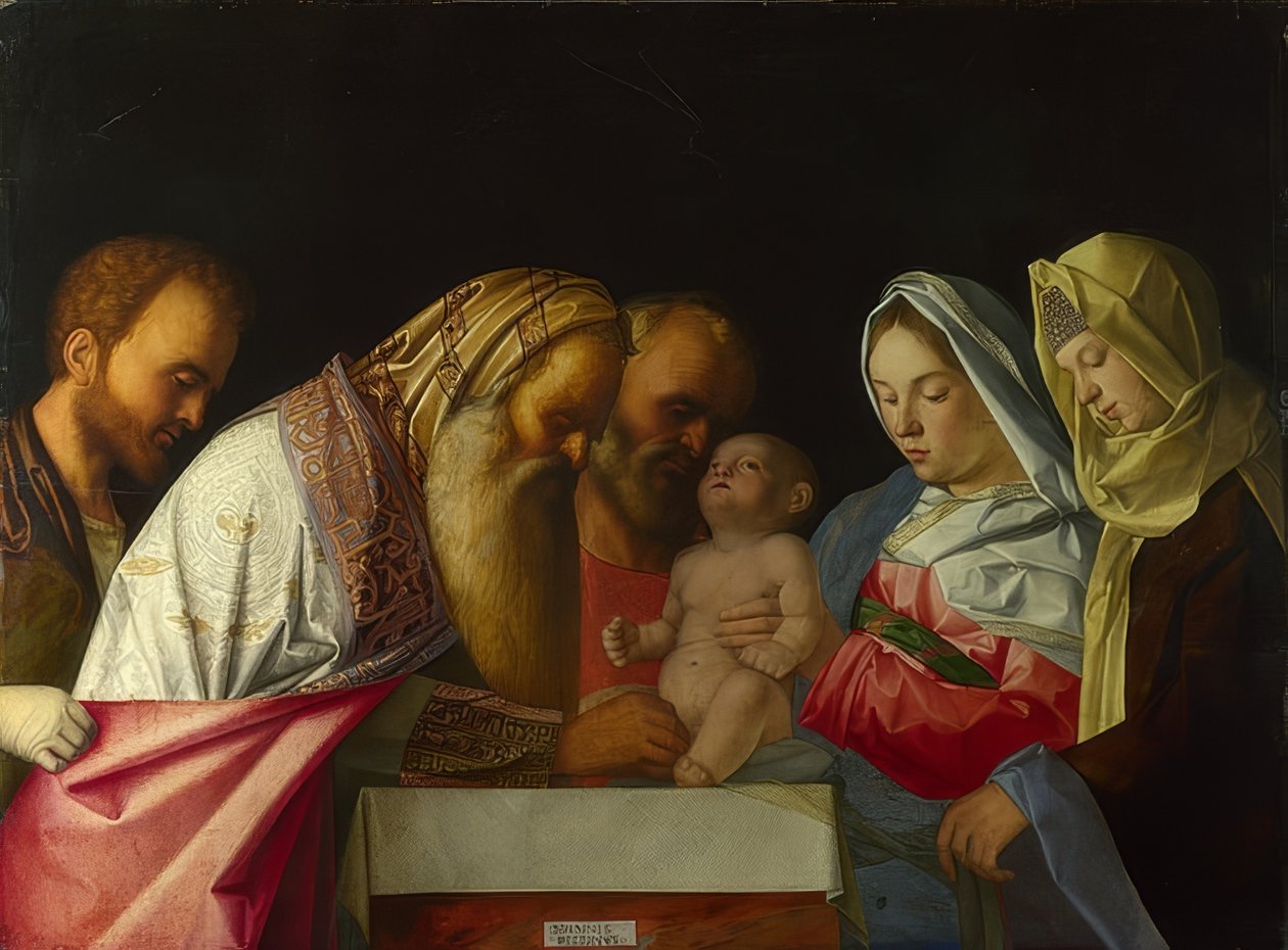 耶稣的割礼。约1500年 作者 乔凡尼·贝里尼（Giovanni Bellini）