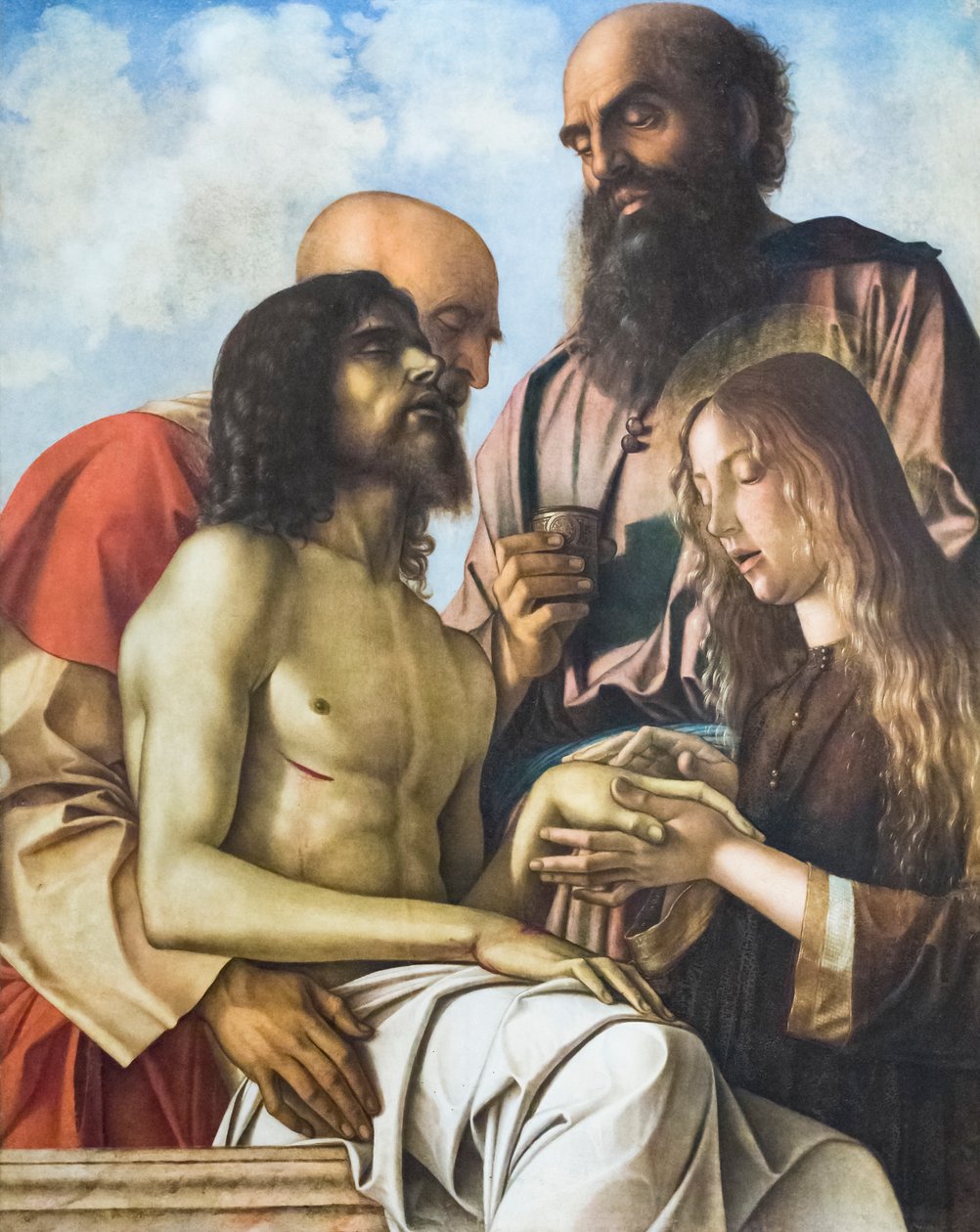 哀悼死去的基督，c.1473-76（面板油画） 作者 乔凡尼·贝里尼（Giovanni Bellini）