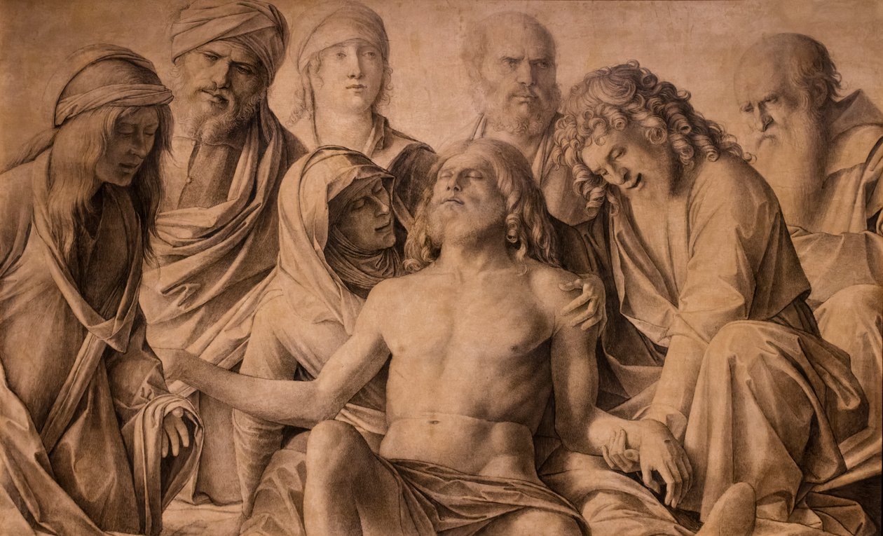 基督哀歌，约 1485-1505 年（木板钢笔画） 作者 乔凡尼·贝里尼（Giovanni Bellini）