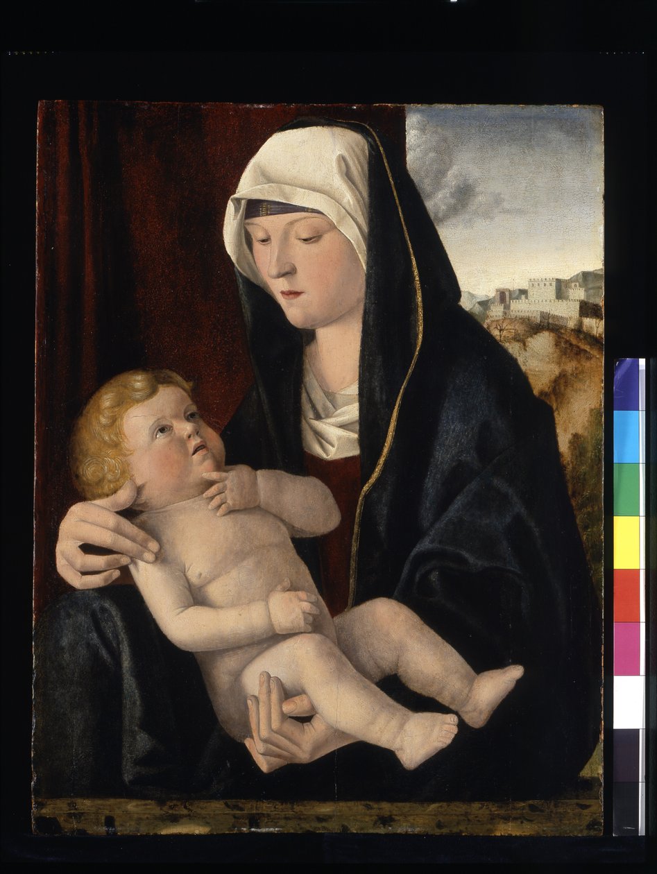 麦当娜和圣子（蛋彩画和木板油画） 作者 乔凡尼·贝里尼（Giovanni Bellini）