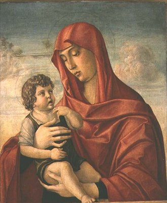 圣母玛利亚和孩子(面板) 作者 乔凡尼·贝里尼（Giovanni Bellini）