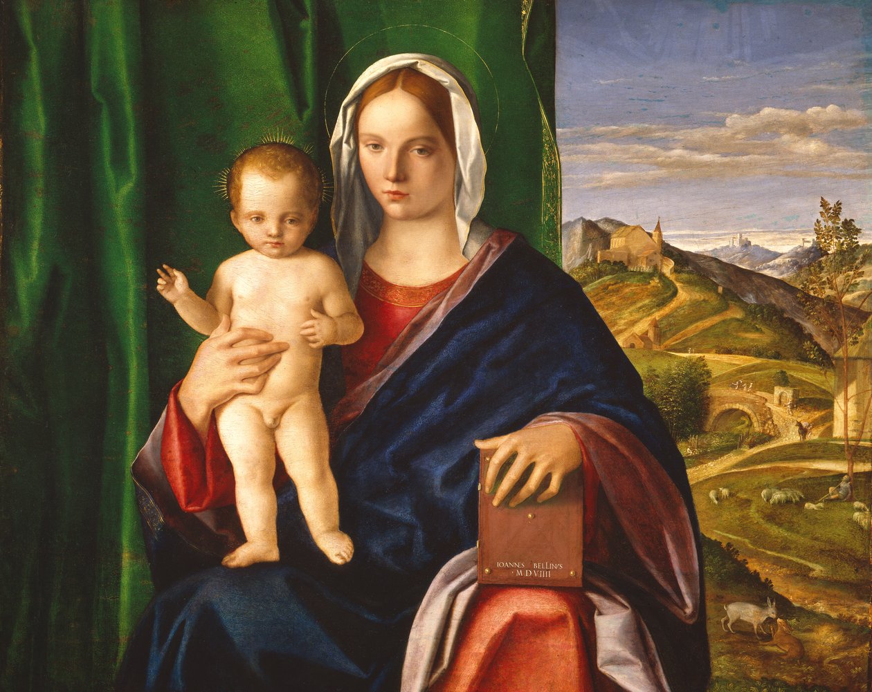 麦当娜和儿童，1509（油面板） 作者 乔凡尼·贝里尼（Giovanni Bellini）