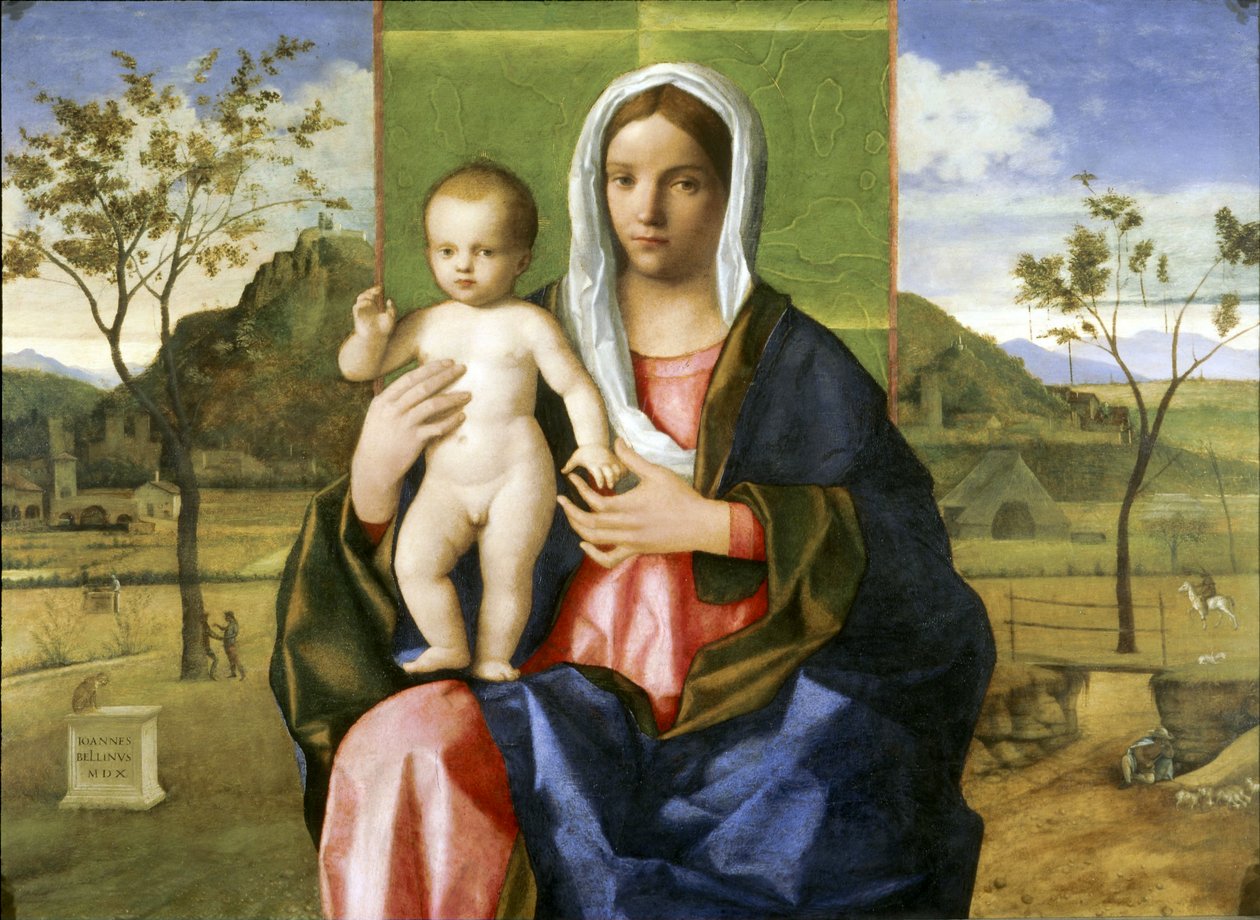 圣母与圣婴 作者 乔凡尼·贝里尼（Giovanni Bellini）