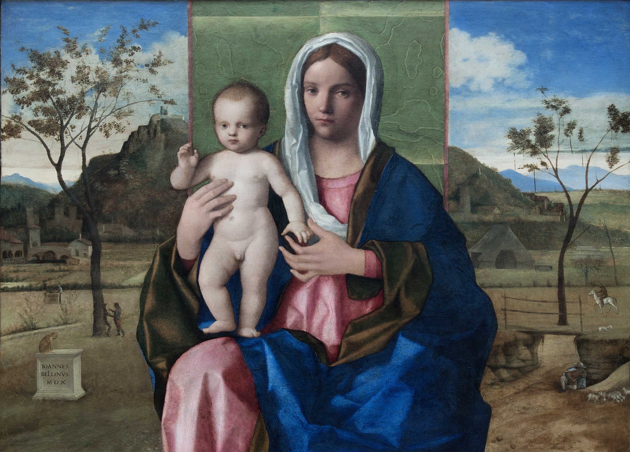 圣母与圣婴 作者 乔凡尼·贝里尼（Giovanni Bellini）