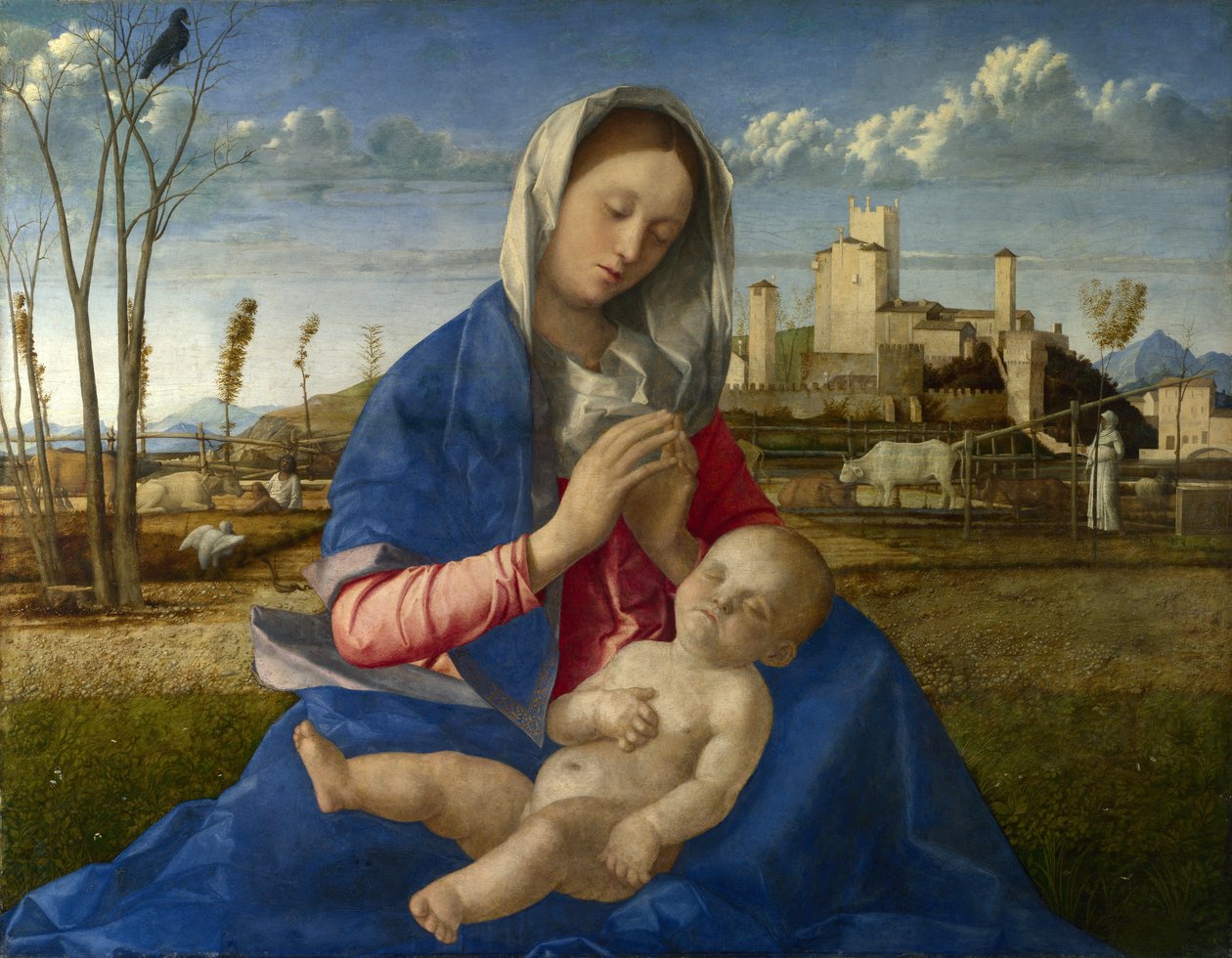 草地上的圣母（Madonna del Prato） 作者 乔凡尼·贝里尼（Giovanni Bellini）