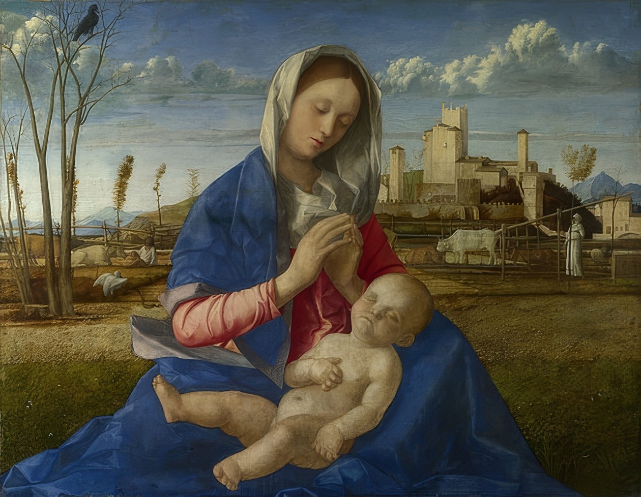 麦当娜从草地上。约1500年 作者 乔凡尼·贝里尼（Giovanni Bellini）