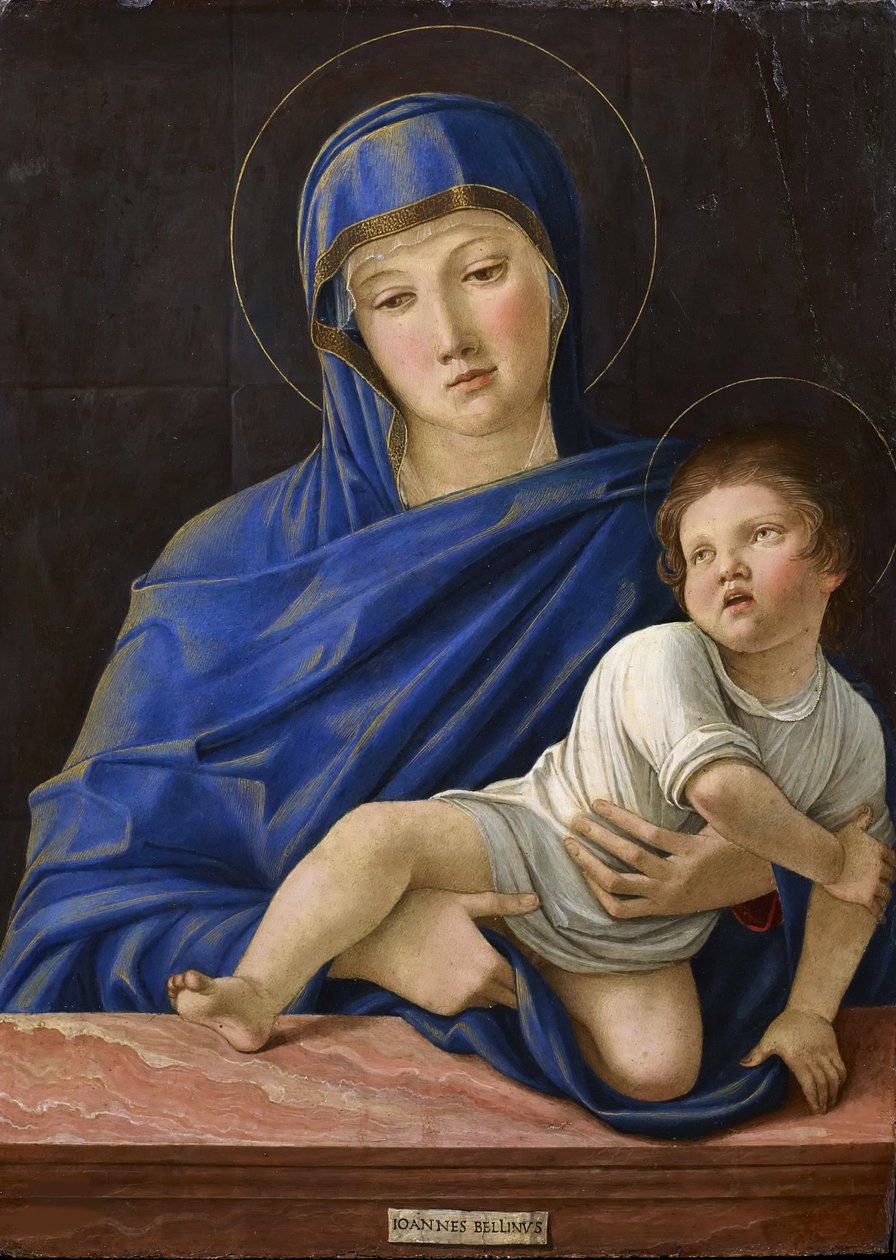 带孩子的圣母，1476年。 作者 乔凡尼·贝里尼（Giovanni Bellini）