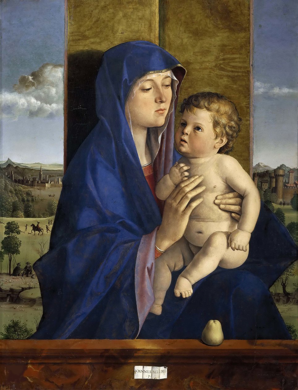 带孩子的圣母，约1485年。 作者 乔凡尼·贝里尼（Giovanni Bellini）