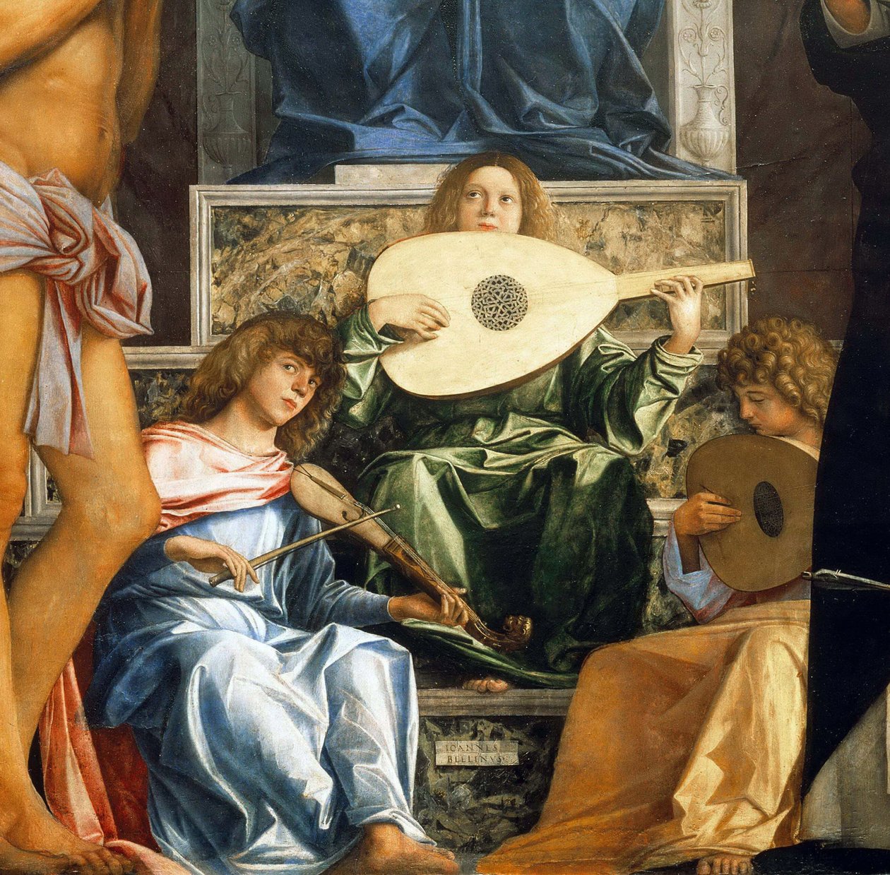 圣约伯的祭坛画。细节，约1487年。 作者 乔凡尼·贝里尼（Giovanni Bellini）