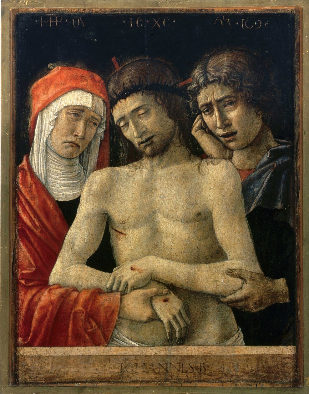 Pieta与圣母和圣约翰 作者 乔凡尼·贝里尼（Giovanni Bellini）