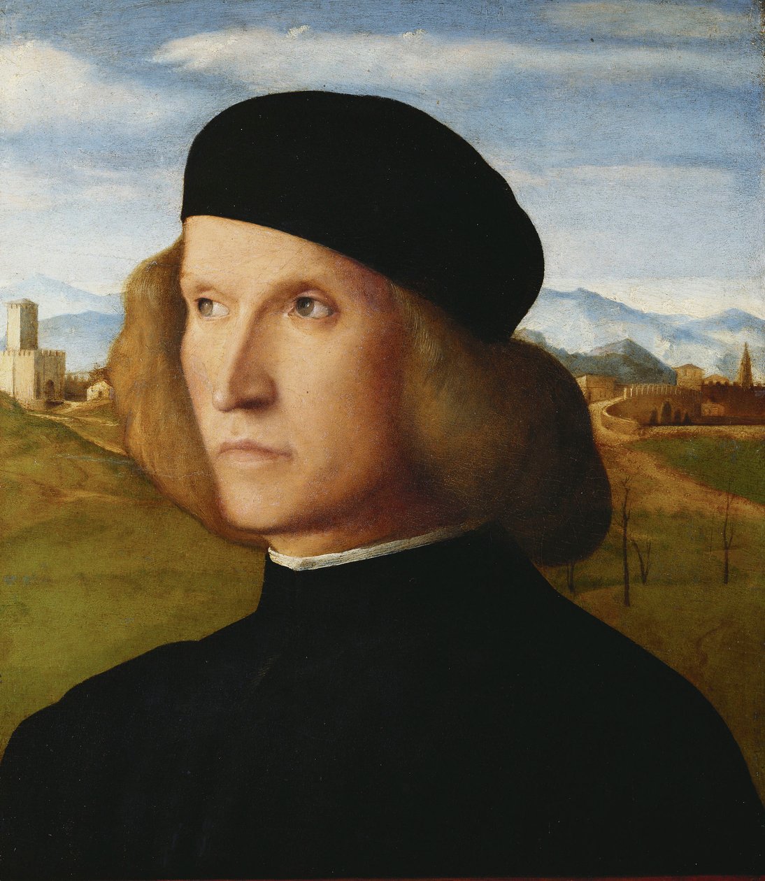 一个年轻人的肖像 作者 乔凡尼·贝里尼（Giovanni Bellini）