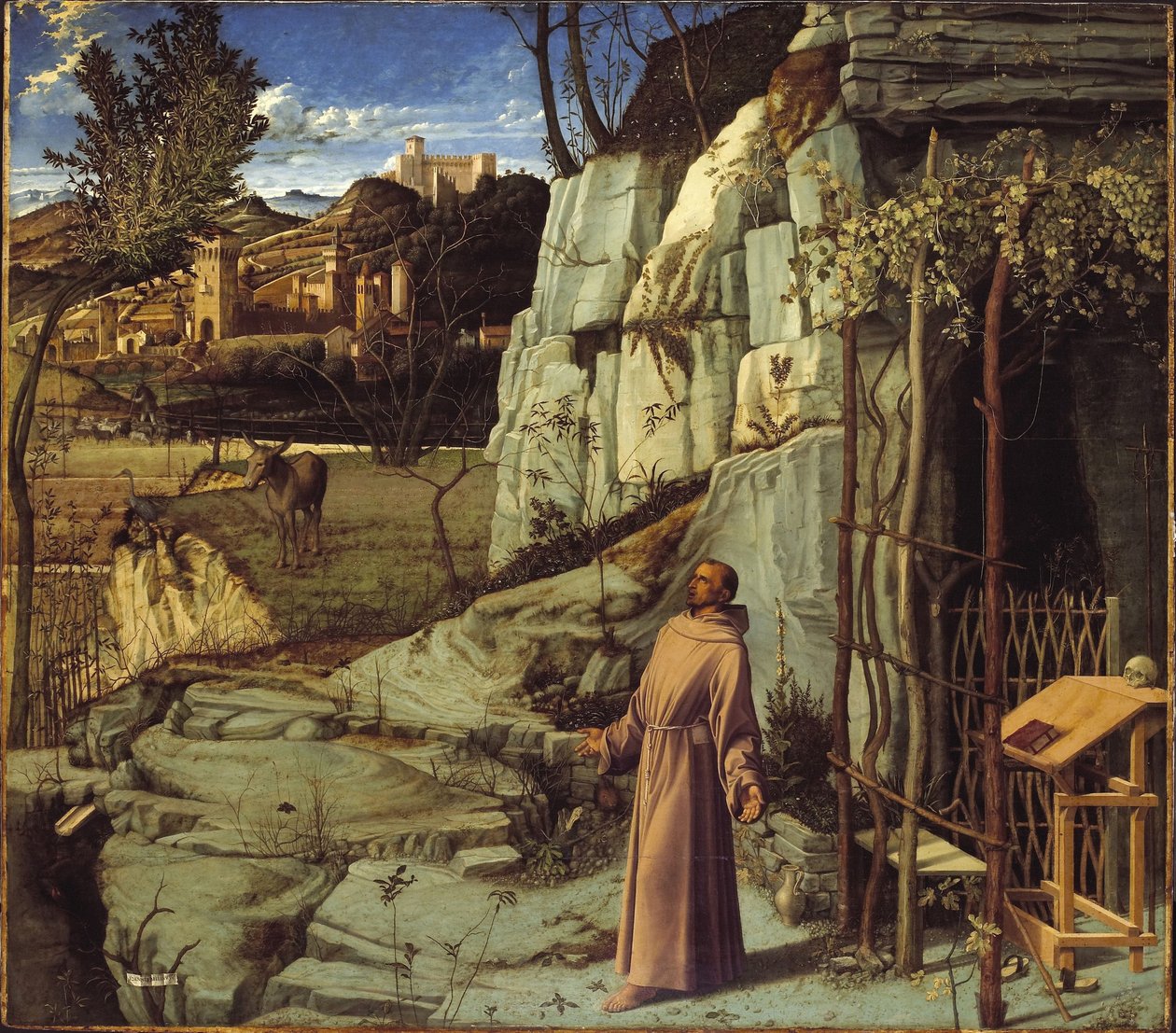 沙漠中的圣弗朗西斯 作者 乔凡尼·贝里尼（Giovanni Bellini）