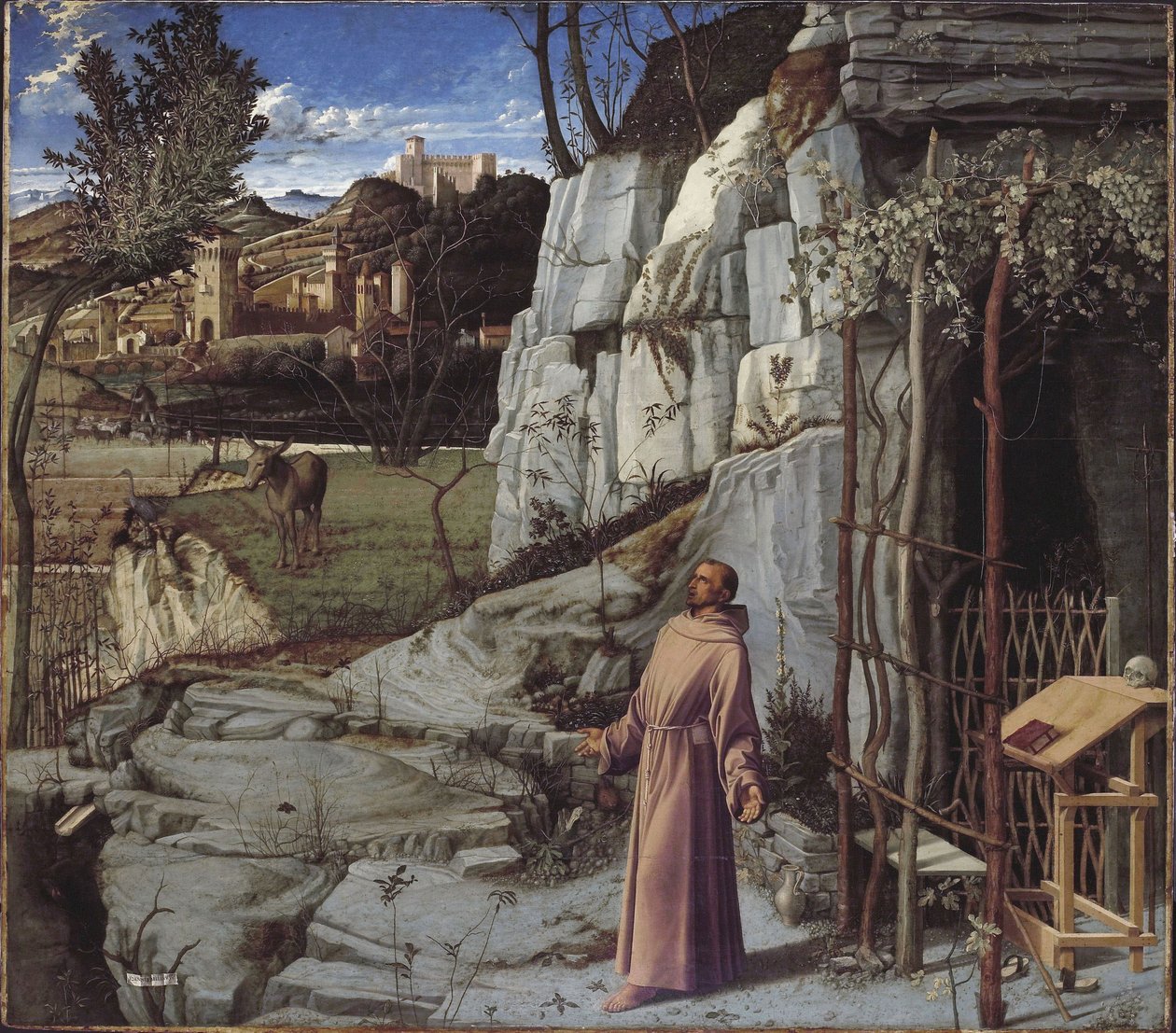 沙漠中的圣弗朗西斯 作者 乔凡尼·贝里尼（Giovanni Bellini）