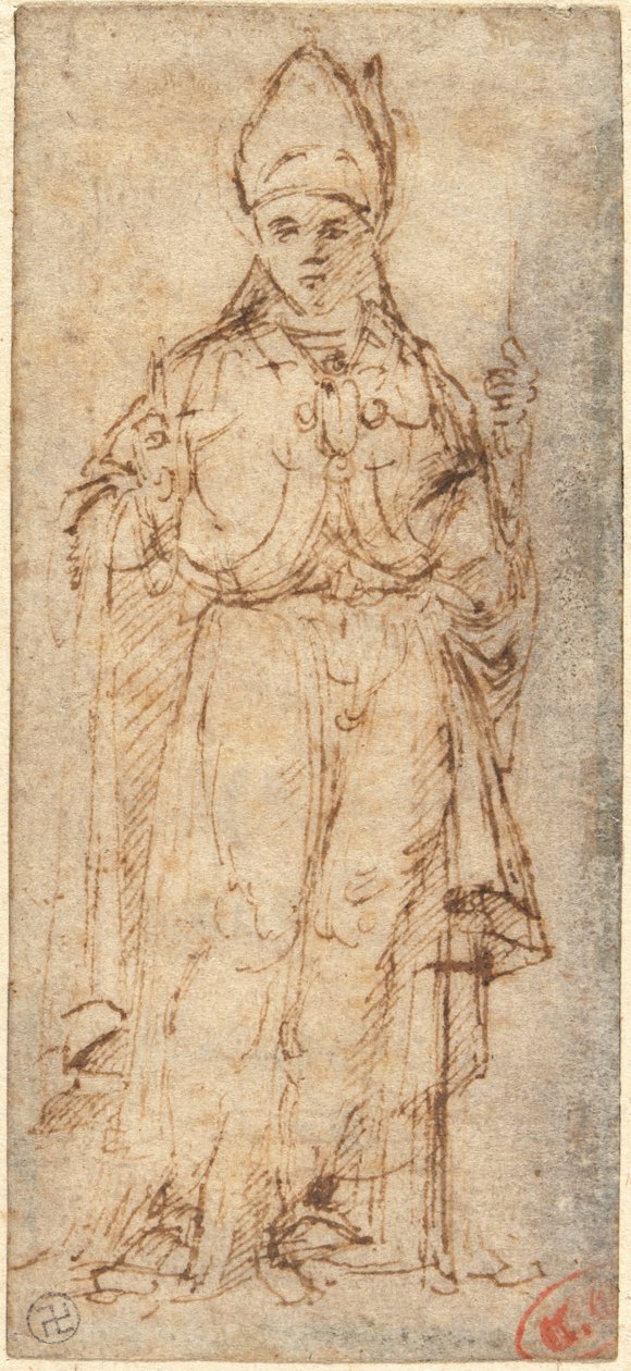 图卢兹的圣路易斯手持法杖 作者 乔凡尼·贝里尼（Giovanni Bellini）