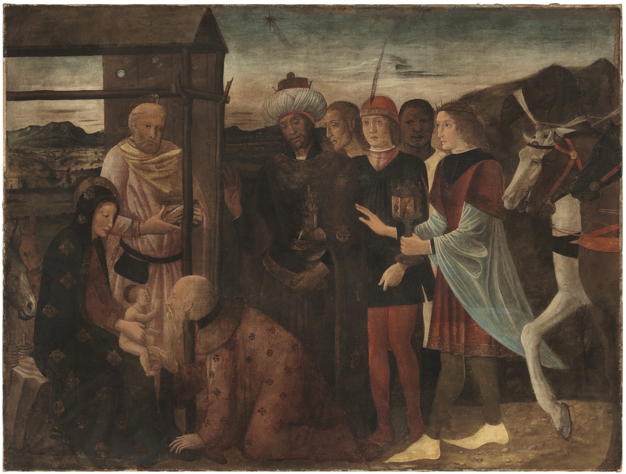 玛吉的崇拜》（亚麻布上的蛋彩画） 作者 乔凡尼·贝里尼（Giovanni Bellini）