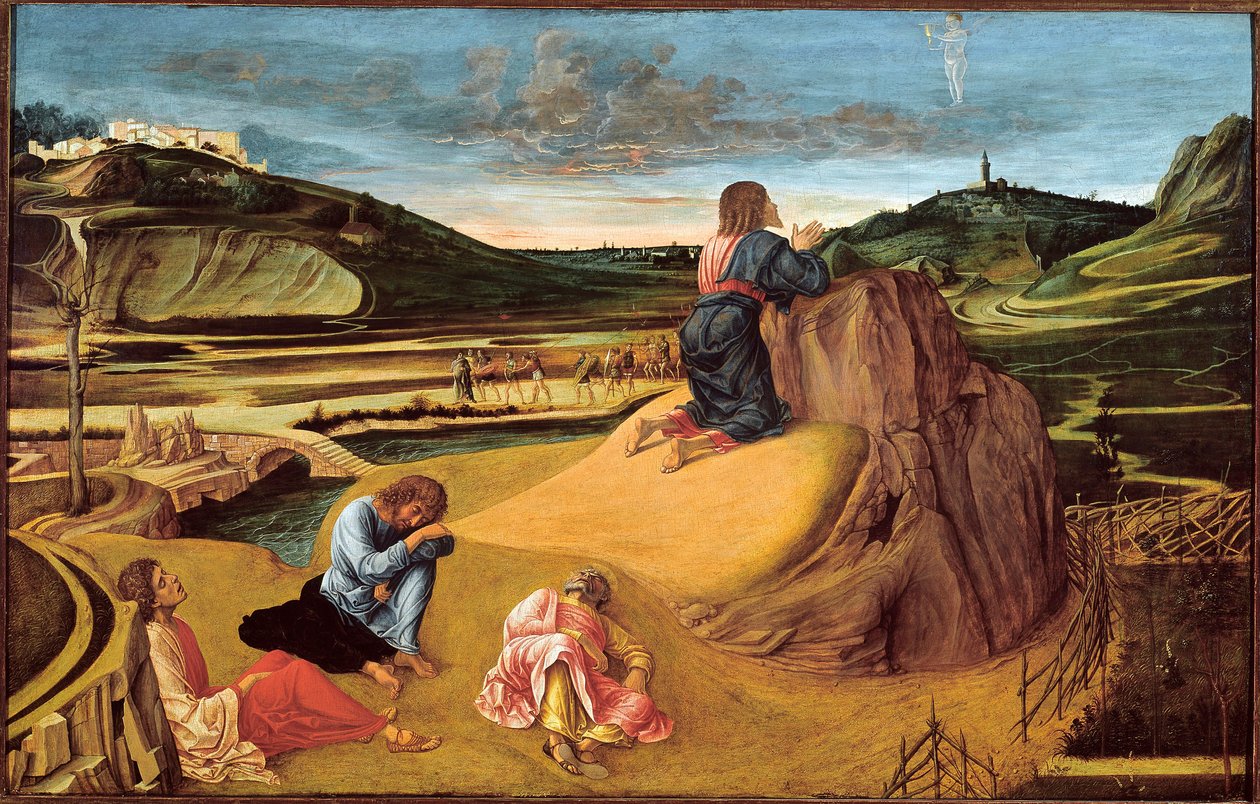 花园中的痛苦，约 1465 年（面板上的蛋彩画） 作者 乔凡尼·贝里尼（Giovanni Bellini）