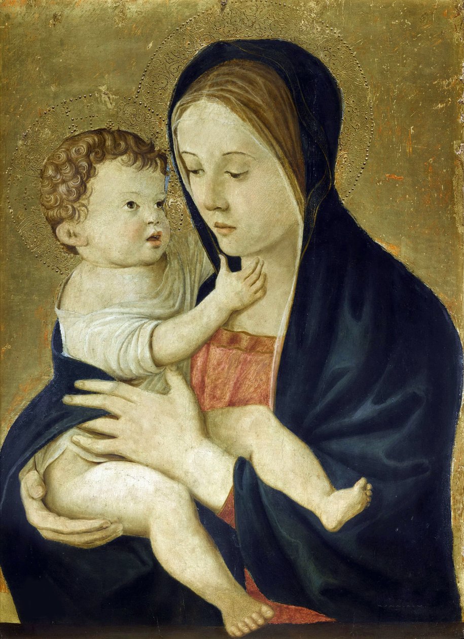 圣母与儿童》，约1470-1475年。 作者 乔凡尼·贝里尼（Giovanni Bellini）