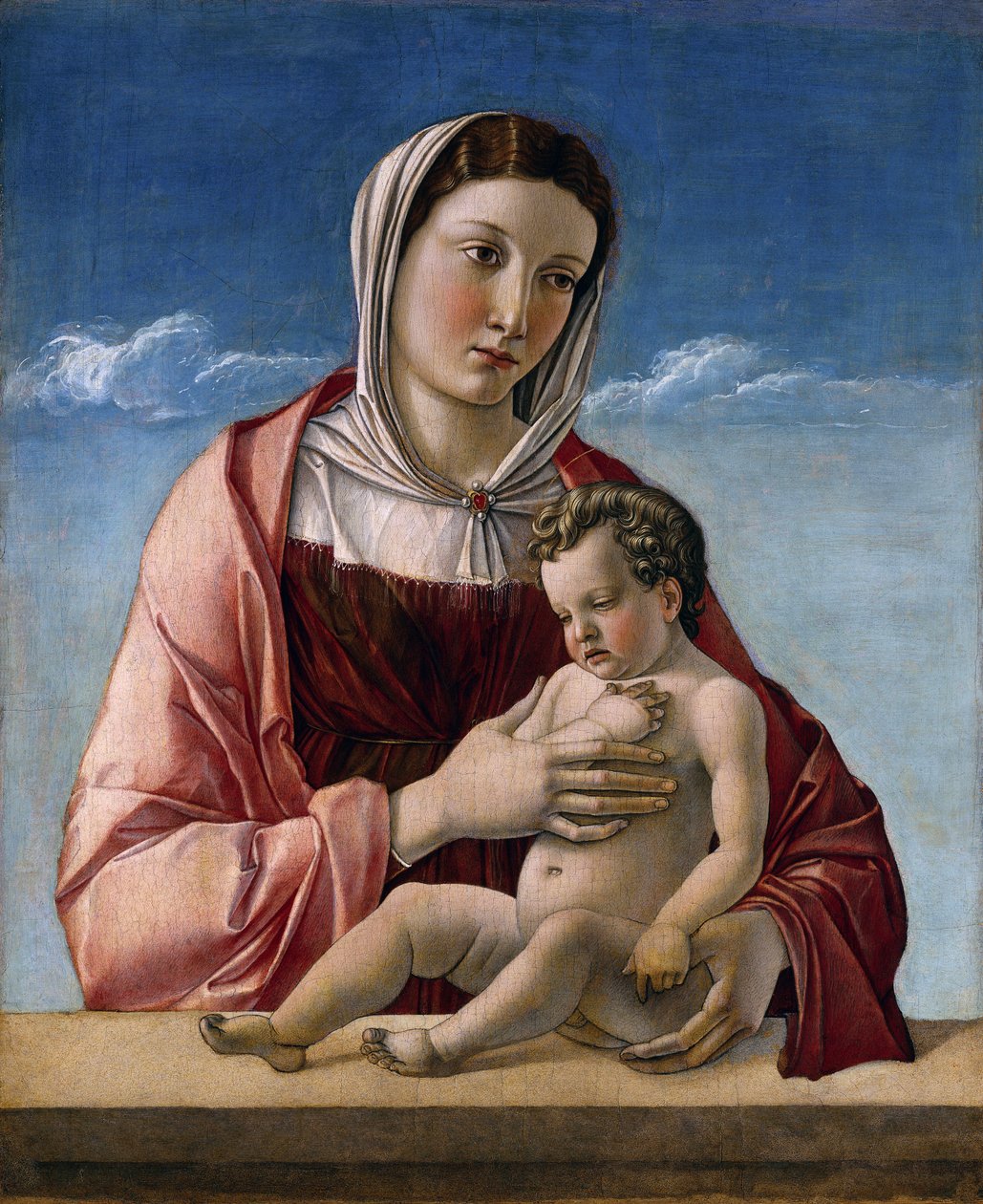 圣母子“（麦当娜·弗里佐尼）绘画，乔凡尼·贝利尼（Dio il Giambellino） 作者 乔凡尼·贝里尼（Giovanni Bellini）