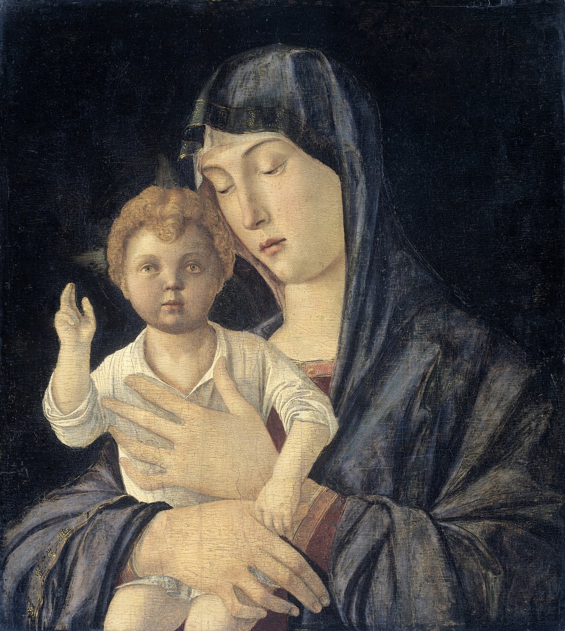 维尔京，站立的祝福儿童，1470-1480年 作者 乔凡尼·贝里尼（Giovanni Bellini）