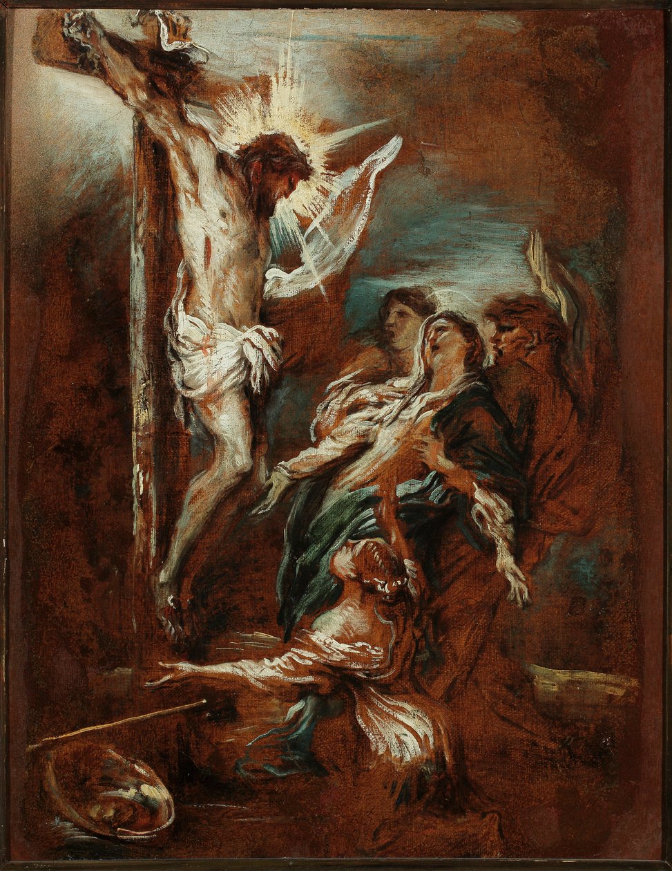 Giovanni Benedetto Castiglione dit il Grechetto (1610-1665) 17 世纪 Genes 新街博物馆的受难画 作者 乔凡尼·贝内代托·卡斯蒂廖内