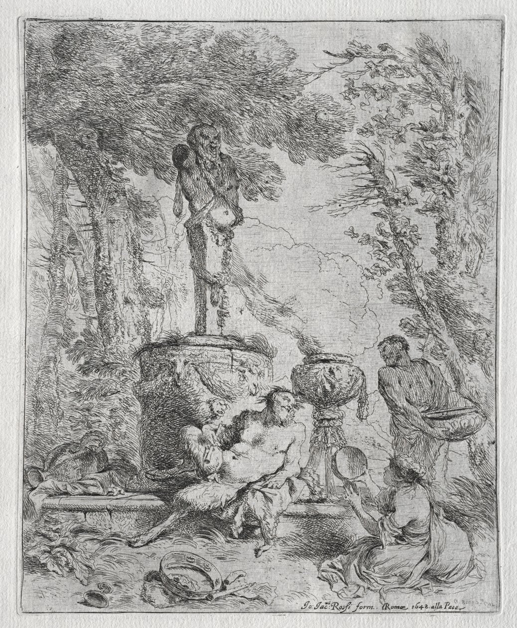 潘宴，1648年。 作者 乔凡尼·贝内代托·卡斯蒂廖内