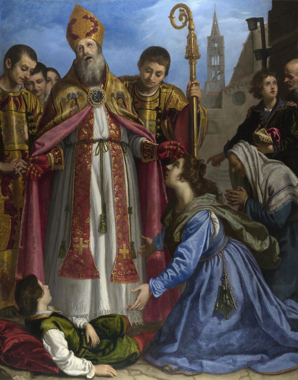 Saint Zenobius使死者复活c。 1615 作者 乔凡尼·比利维特（Giovanni Bilivert）
