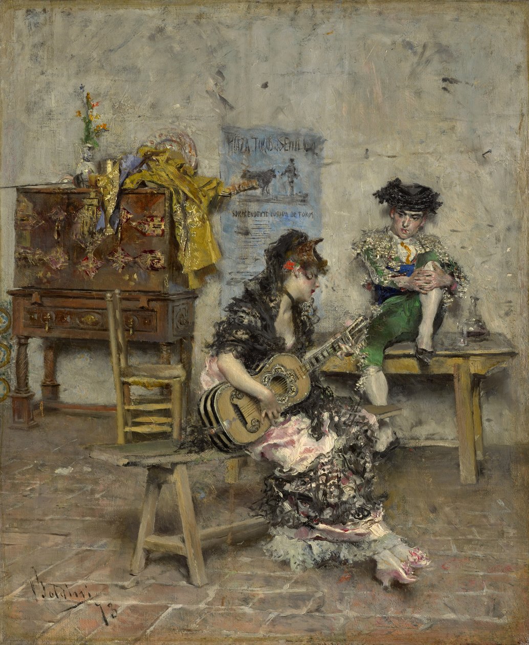 吉他手，1872年 作者 乔凡尼·博尔迪尼（Giovanni Boldini）