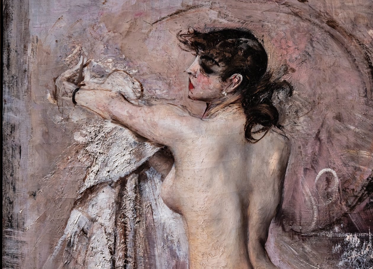 浴后，细节 作者 乔凡尼·博尔迪尼（Giovanni Boldini）