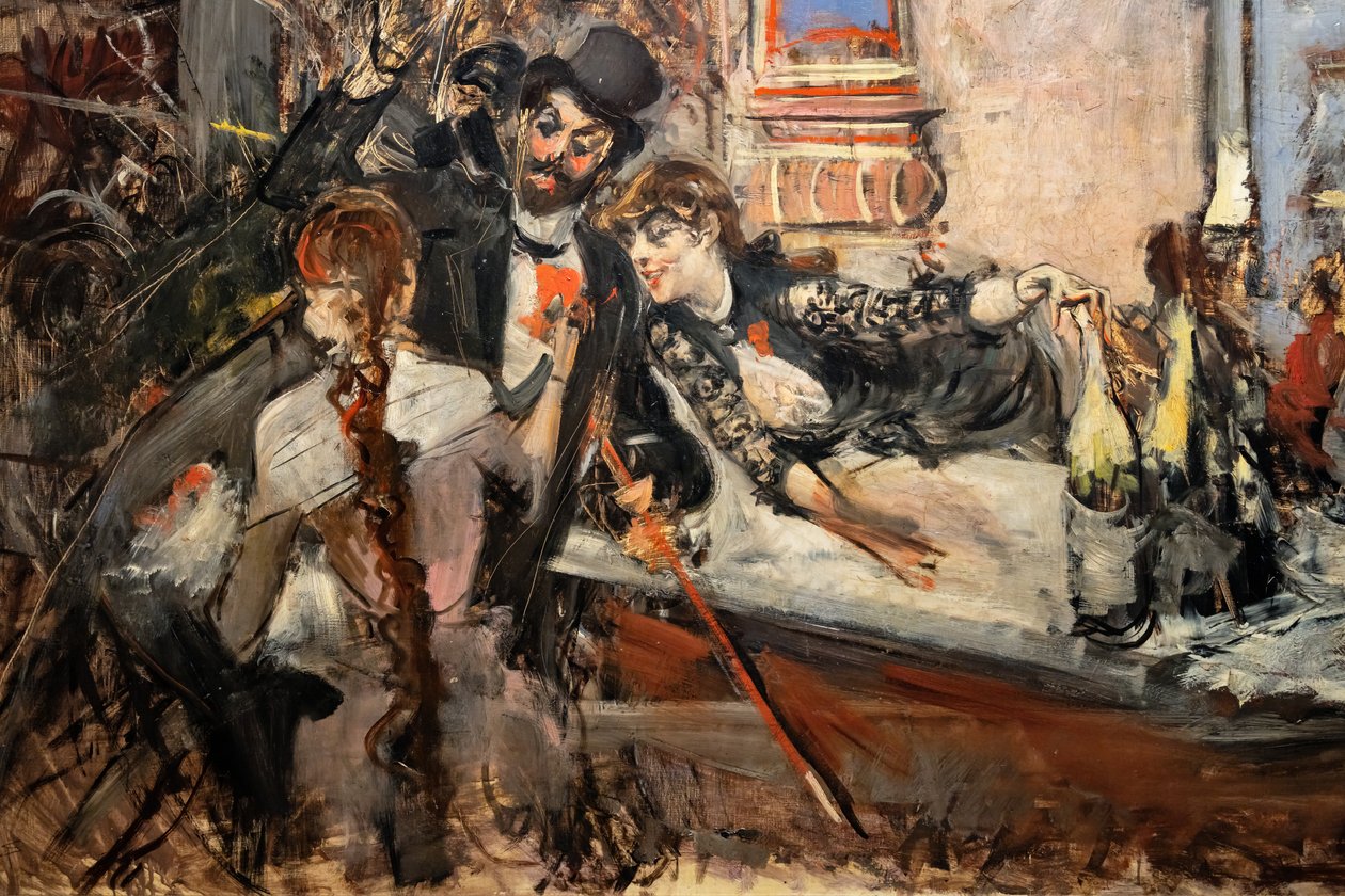 在贝热尔剧院 作者 乔凡尼·博尔迪尼（Giovanni Boldini）
