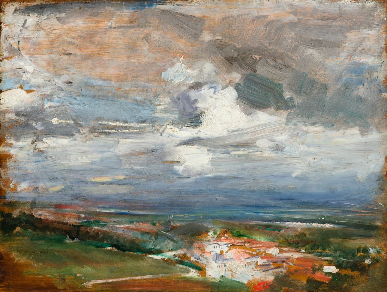 波尔蒂尼 - 粉色景观 作者 乔凡尼·博尔迪尼（Giovanni Boldini）