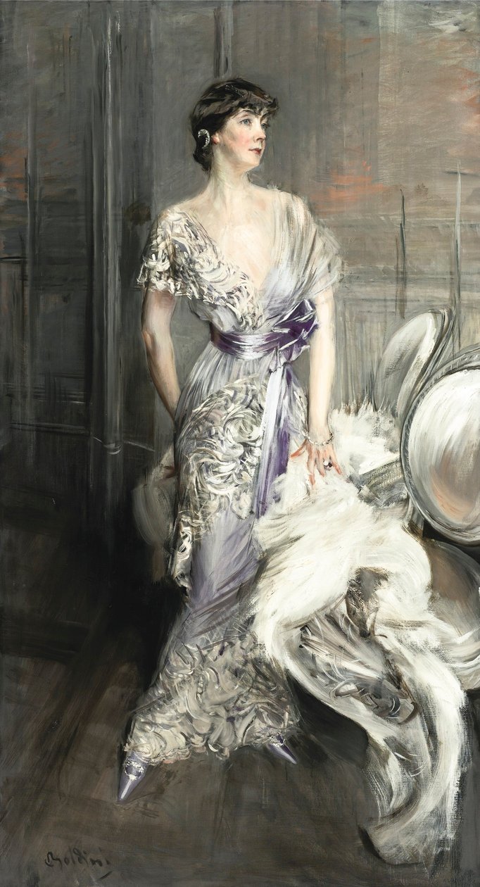 博尔迪尼 - 塞莉娅-托宾-克拉克肖像 作者 乔凡尼·博尔迪尼（Giovanni Boldini）