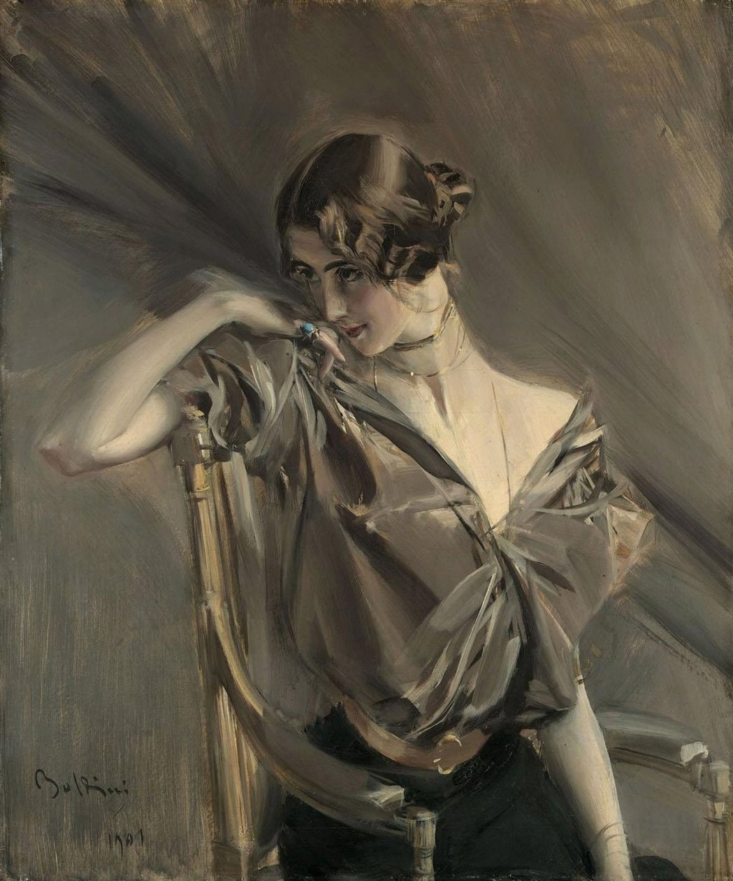 克罗德·梅罗德（CléodeMérode），1901年。 作者 乔凡尼·博尔迪尼（Giovanni Boldini）