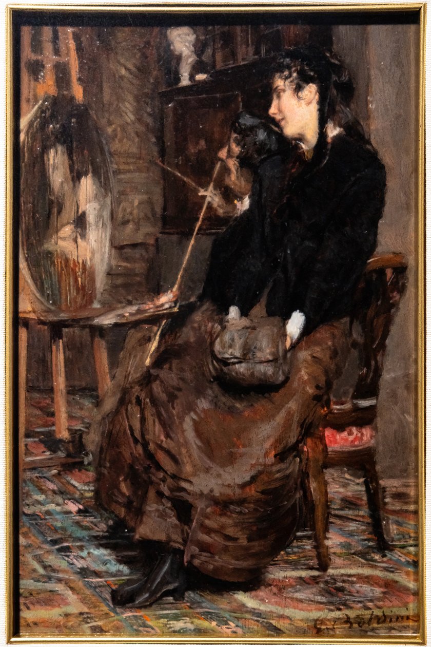 在画家的学习中 作者 乔凡尼·博尔迪尼（Giovanni Boldini）