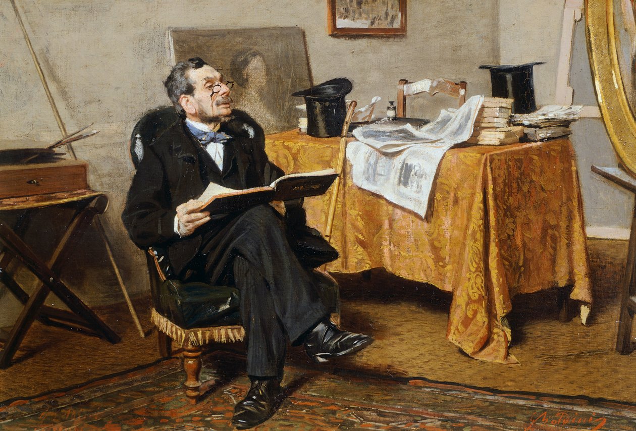 乔瓦尼-波尔迪尼创作的带有人物的内饰 作者 乔凡尼·博尔迪尼（Giovanni Boldini）