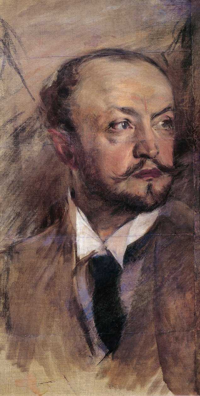 意大利，佛罗伦萨，蒙托索里的自画像，油画 作者 乔凡尼·博尔迪尼（Giovanni Boldini）
